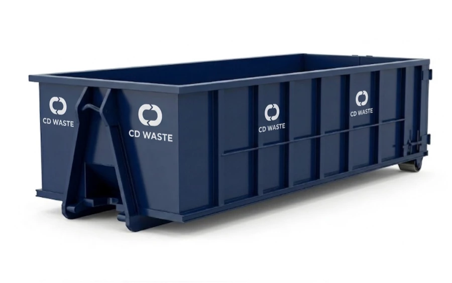 The 20-yard roll-on/roll-off (RORO) container is versatile and robust, ideal for medium to large waste volumes, perfect for construction and industrial sites.